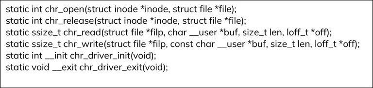 Function prototypes Linux