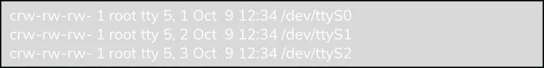 Major and Minor Device numbers Linux