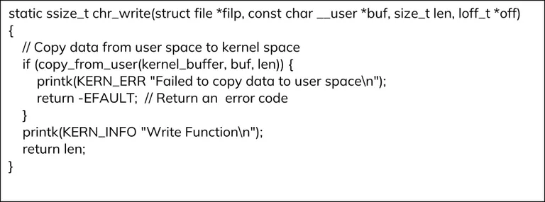 Write function Linux