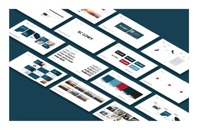 Design system and branding guidelines for the web development of a financial company's digital platform
