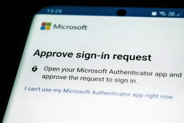 Microsoft Authenticator MFA prompt illustrating credential security and identity verification